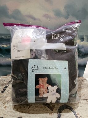 22-Inch Jointed Bear Sewing Kit - Dark Brown
